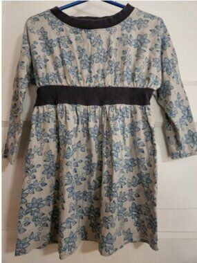 TEA COLLECTION Blue Floral Print Long Sleeved Dress Girls Size 3